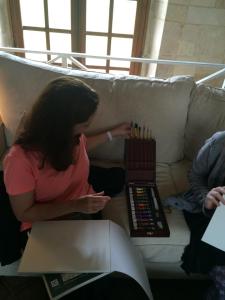 Christine has an impressive array of paints!