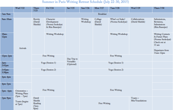 ParisRetreat2015Schedule
