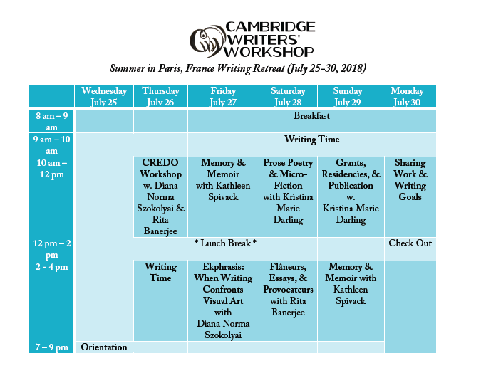 CWW-Paris2018Schedule